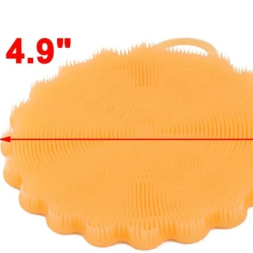 NEW SILICONE FLOWER SHAPED WASHING VEGGIE CLEANING BRUSH PAD